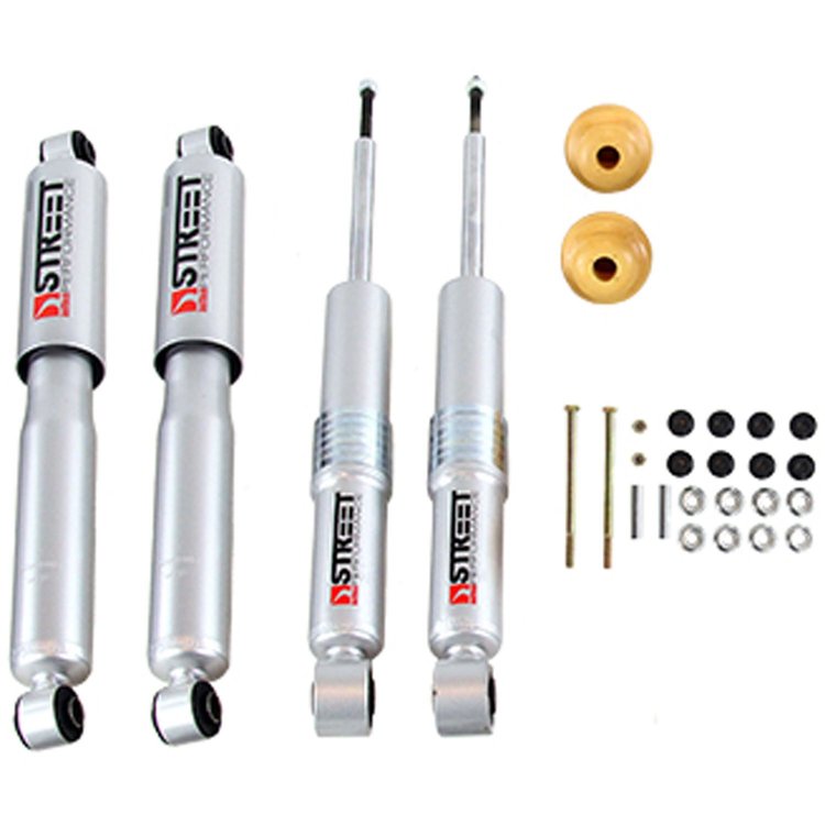 Street Performance Shock Set includes (2) 146-25008 Front Shocks and (2) 146-2212FF Rear Shocks
