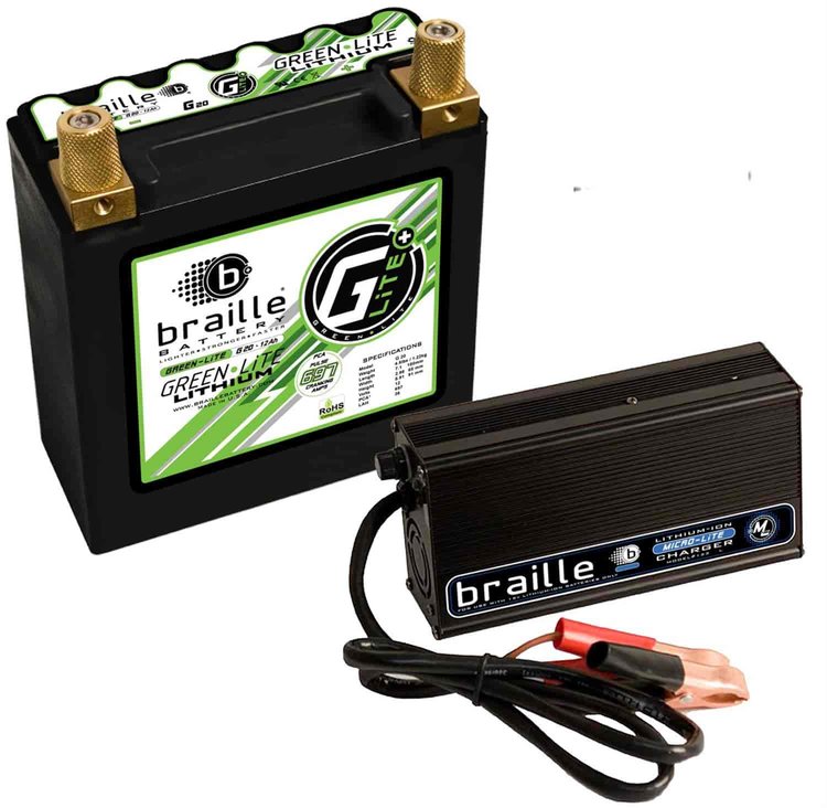 Green-Lite Lithium Ion 12-Volt Battery and Charger Combo BCI Group Size: 20L