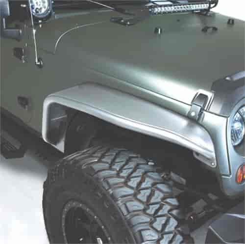Flat-Style Aluminum Tube Fender Flares 2007-2018 Jeep Wrangler JK