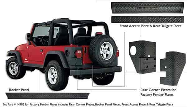 6pc TrailArmor Kit 1997-2006 TJ Wrangler