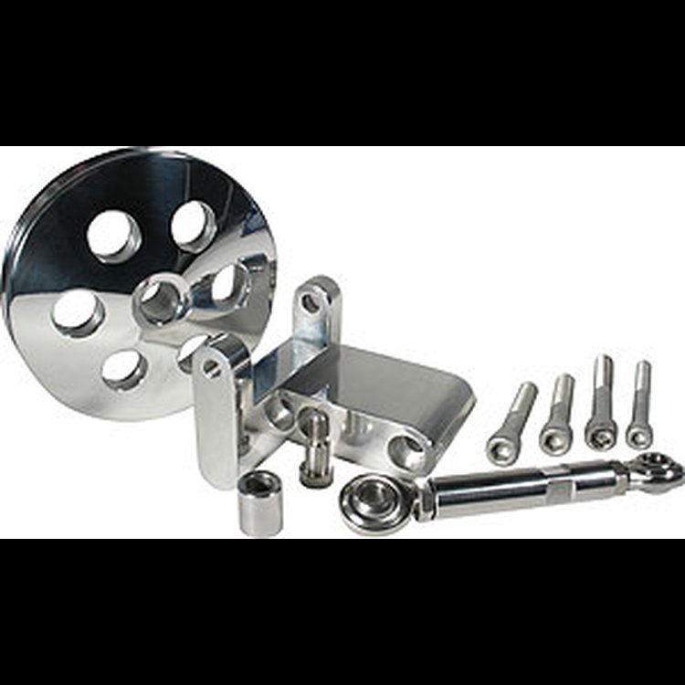 Remote Power Steering Pump Mounting Kit For Big Block Chevy Includes: Polished Billet Aluminum Bracket