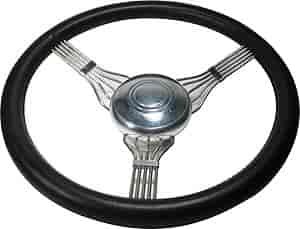 Banjo Style Steering Wheel/Leather Grip 15in