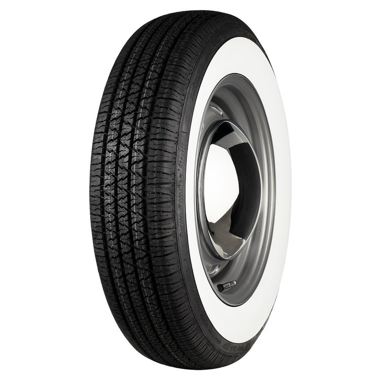 155129KON WhitePaw Classic Narrow Radial Tire 195/75r15 [Whitewall]