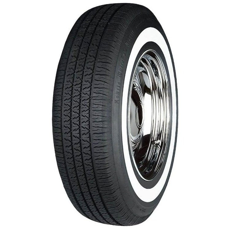 155131KON WhitePaw Classic Narrow Radial Tire 215/75r15 [Whitewall]