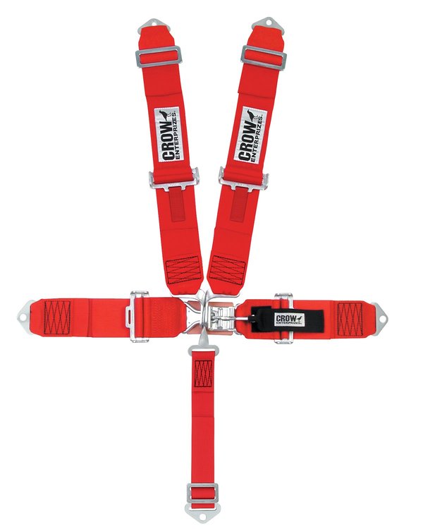 11002BP 5-Point Latch and Link V-Harness Safety Harness [50 in., Red]