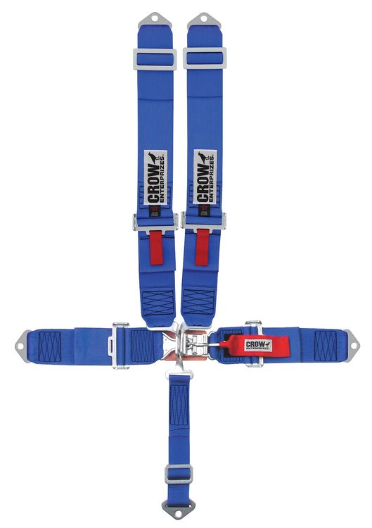11003B-Q Racing Harness [5-Point, 3 in., Latch and Link, Pull-Down, Blue, Bolt-In]