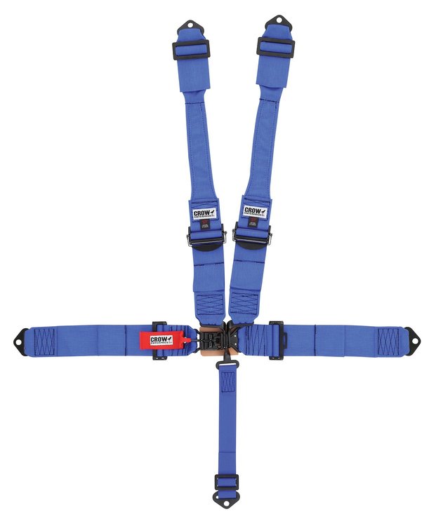 11003PRB-Q Racing Harness [5-Point, 3 in., Latch and Link, Pull-Down, Blue, Bolt-In]