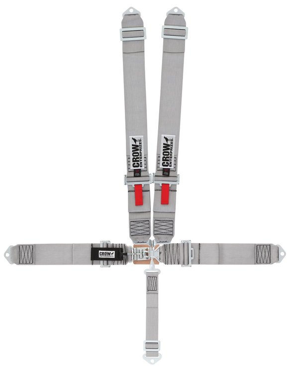 11006-Q Racing Harness [5-Point, 3 in., Latch and Link, Pull-Down, Gray, Bolt-In]