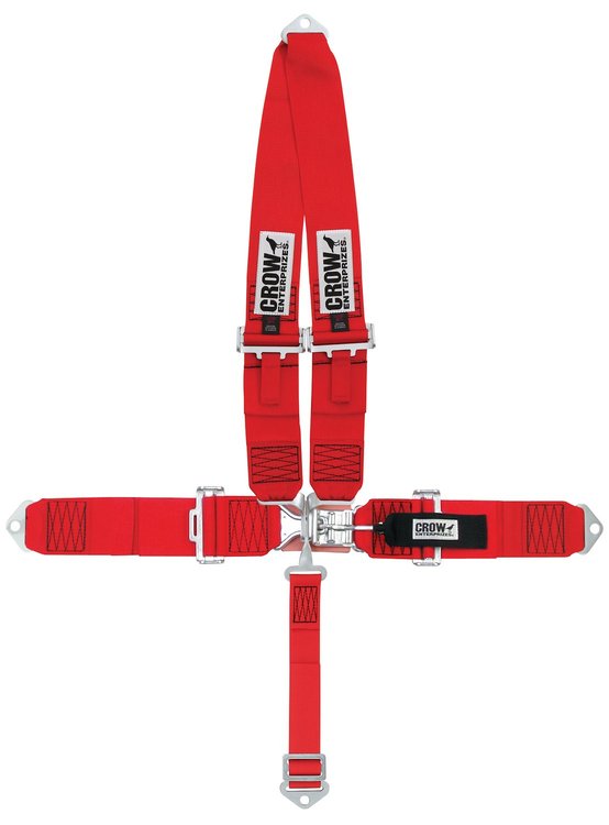 11022ADB-Q Racing Harness [5-Point, 3 in., Latch and Link, Pull-Down, Red, Bolt-In]
