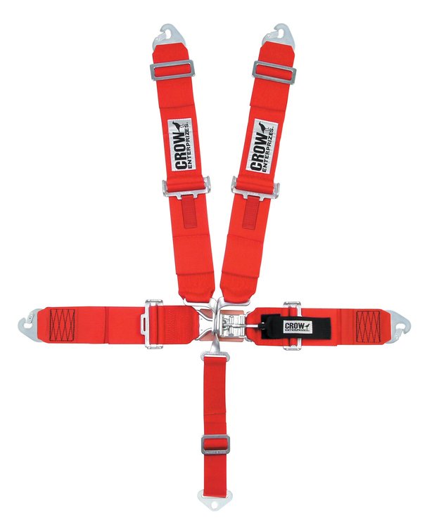 11042B Latch and Link Harness [5-Point, 3 in Belts, 50 in Length, Pull-Down, Black Hardware, Clip-In, Sub-Belt Bolt-In]