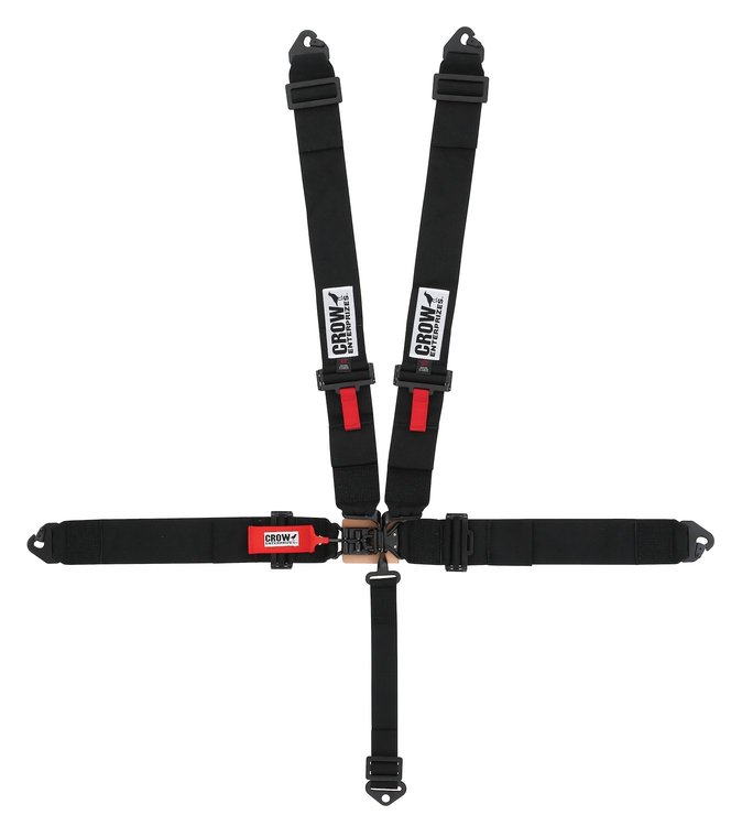 11044B-Q Racing Harness [5-Point, 3 in., Latch and Link, Pull-Down, Black, Clip-In]