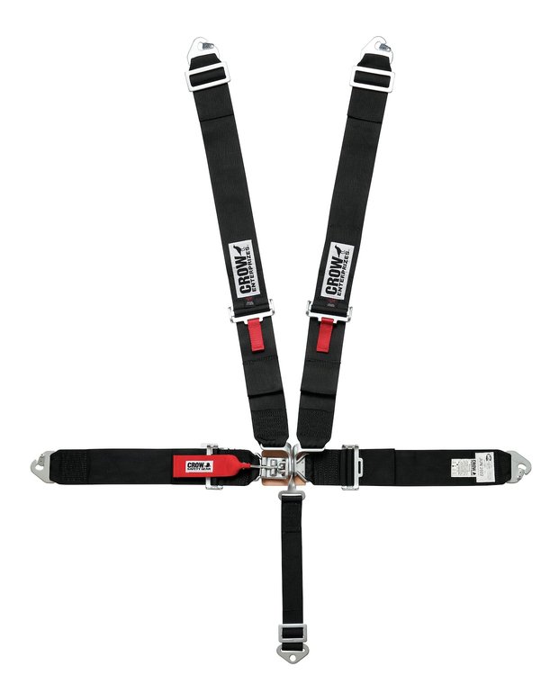 11044P Latch and Link Harness [5-Point, 3 in Belts, 50 in Length, Pull-Down, Pads, Clip-In, Sub-Belt Bolt-In, Bolt-In]