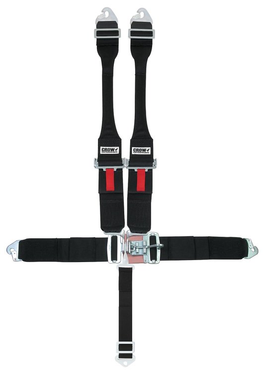 11054B Quick Adjust Latch and Link Harness [5-Point, 3 in Belts, 50 in Length, Pull-Down, Black Hardware]