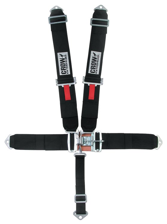 11064-2B-Q Racing Harness [5-Point, 2 in., Quick-Adjust, Pull-Down, Black, Bolt-In]
