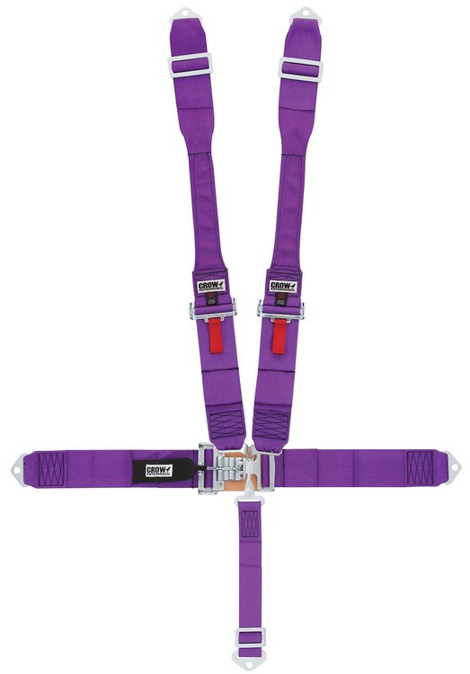 11065DB-Q Racing Harness [5-Point, 3 in., Quick-Adjust, Pull-Down, Purple, Bolt-In]