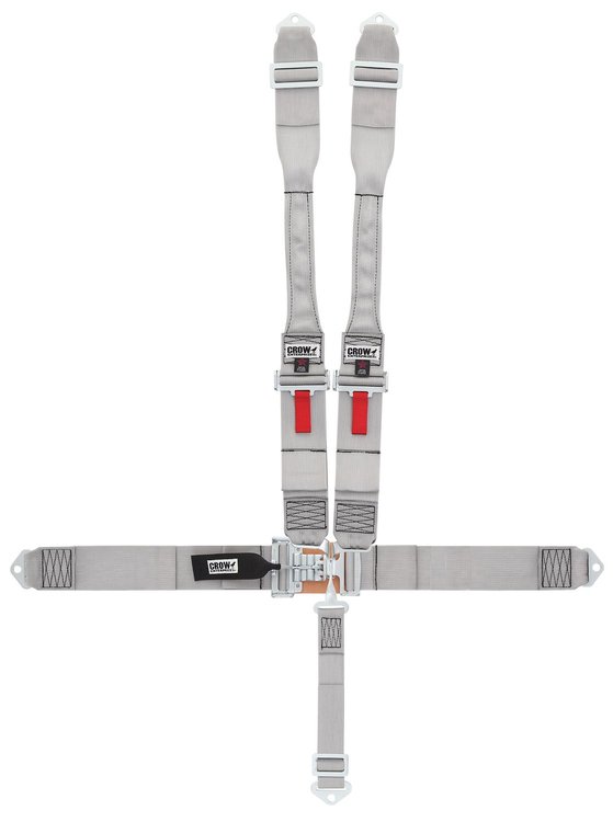 11066DB-Q Racing Harness [5-Point, 3 in., Quick-Adjust, Pull-Down, Gray, Bolt-In]