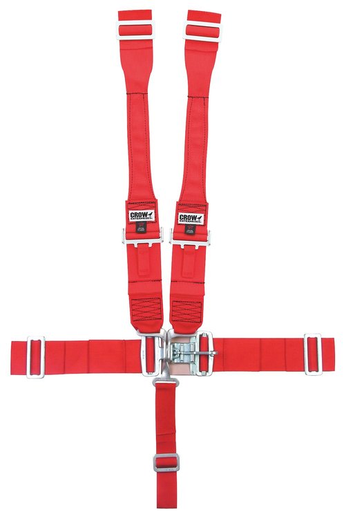 11072DB-Q Racing Harness [5-Point, 3 in., Quick-Adjust, Pull-Down, Red, Wrap-Around]