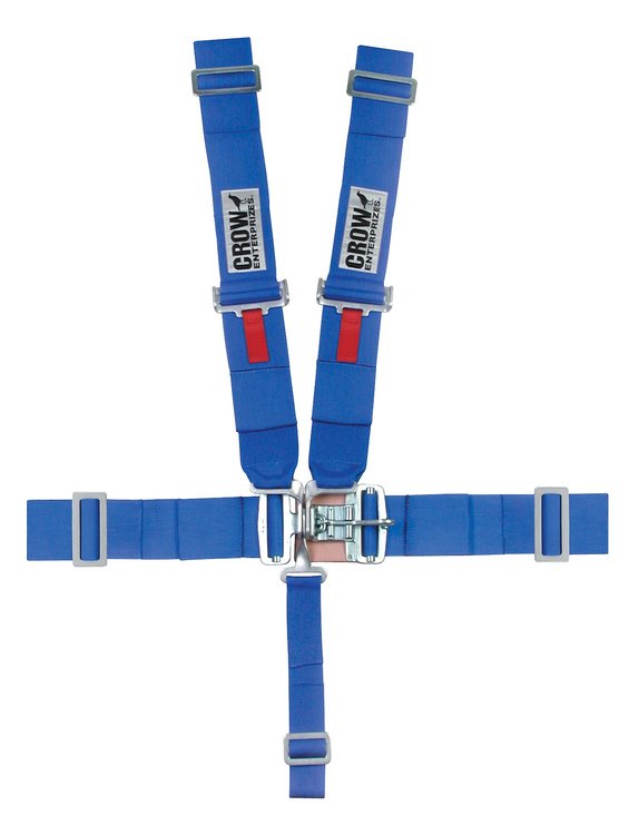 11073BDB-Q Racing Harness [5-Point, 3 in., Quick-Adjust, Pull-Down, Blue, Wrap-Around]