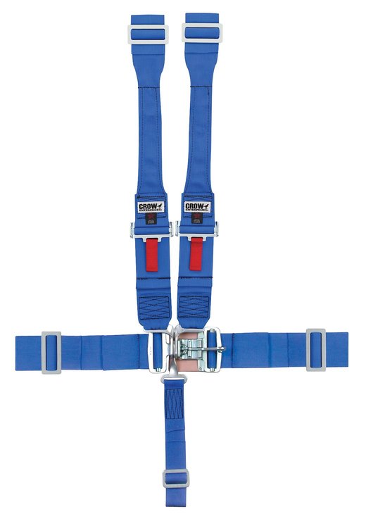 11073DB-Q Racing Harness [5-Point, 3 in., Quick-Adjust, Pull-Down, Blue, Wrap-Around]