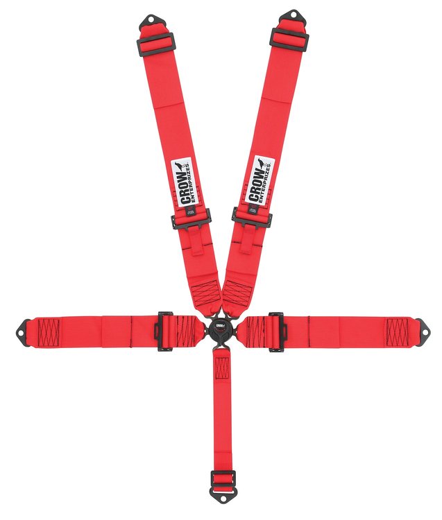 11102B-Q Racing Harness [5-Point, 3 in., Cam-Lock, Pull-Down, Red, Bolt-In]