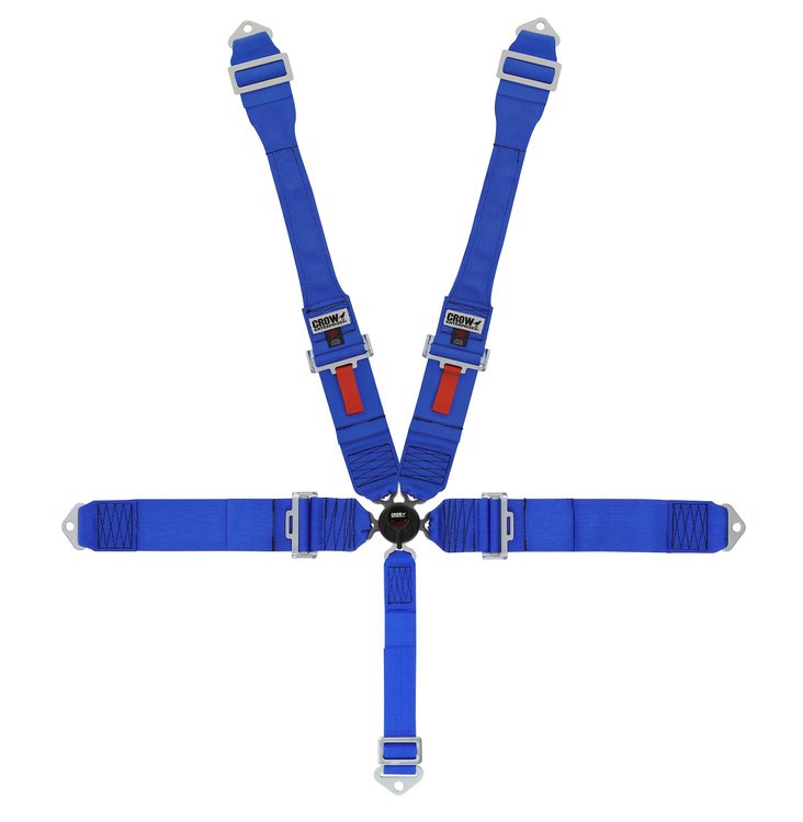 11103DB-Q Racing Harness [6-Point, 3 in., Cam-Lock, Pull-Down, Blue, Bolt-In]