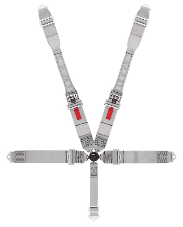 11106-Q Racing Harness [5-Point, 3 in., Cam-Lock, Pull-Down, Gray, Bolt-In]