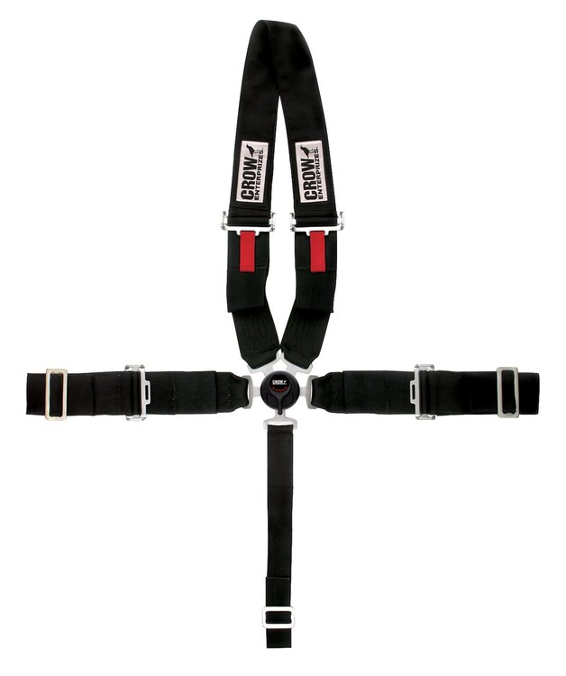 11112-Q Racing Harness [5-Point, 3 in., Cam-Lock, Pull-Down, Red, Bolt-In]