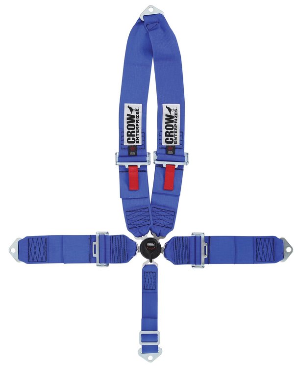 11122A-Q Racing Harness [5-Point, 3 in., Cam-Lock, Pull-Down, Red, Bolt-In]