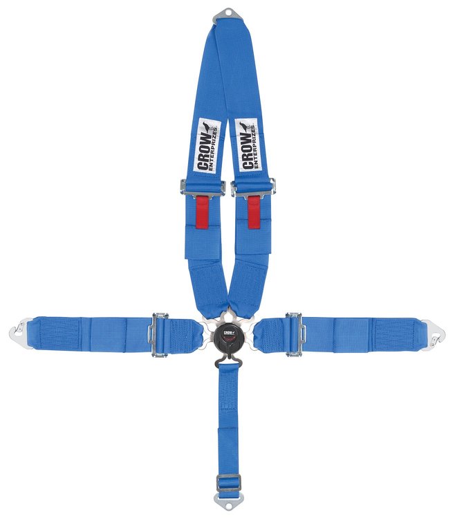 11133A Kamlock Harness [5-Point, 3 in Belts, 50 in Length, Pull-Down, V-Harness, 2 Eye Bolts Included, Bolt-In, Blue]
