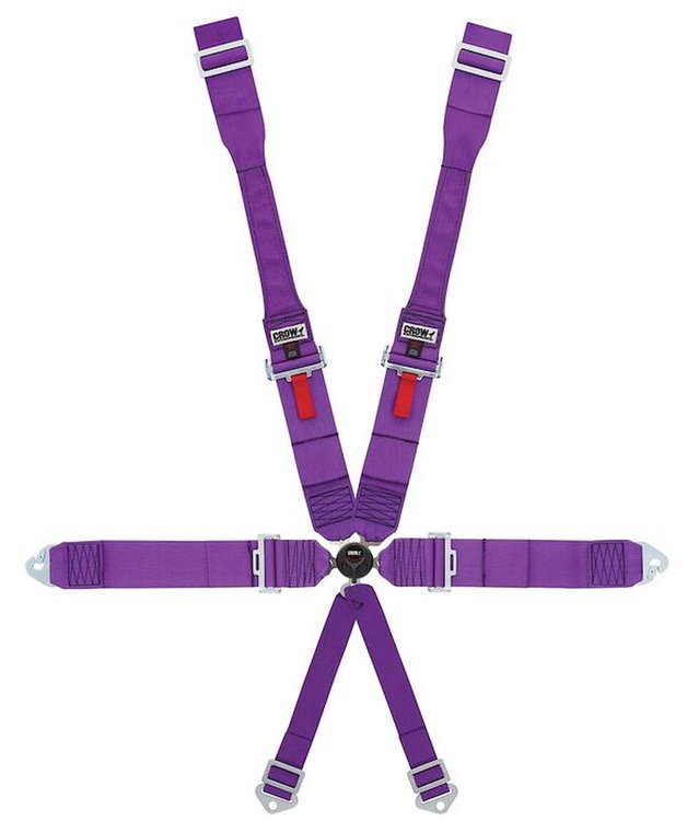 11145DB-Q Racing Harness [5-Point, 3 in., Cam-Lock, Pull-Down, Purple, Clip-In]