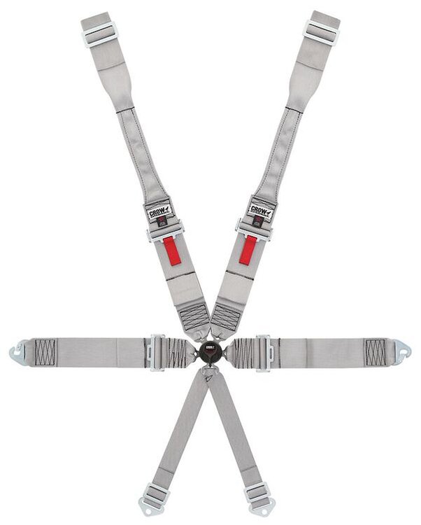 11146DB-Q Racing Harness [5-Point, 3 in., Cam-Lock, Pull-Down, Gray, Clip-In]