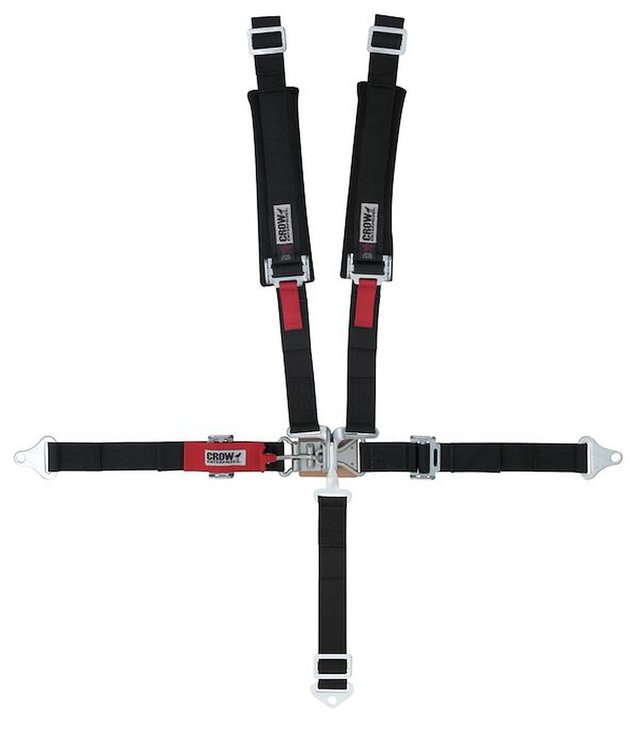 11174B-Q Junior Racing Harness [5-Point, 2 in., Latch and Link, Pull-Down, Black, Bolt-In]