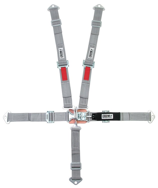 11176B Latch and Link Harness [5-Point, 2 in Belts, Pull-Down, Quarter Midget/Junior Dragster, Black Hardware, Bolt-In]