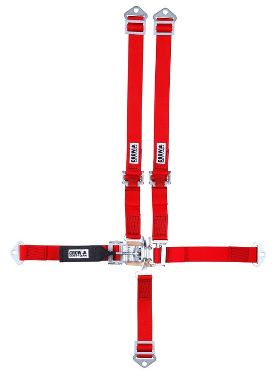 11182-Q Junior Racing Harness [5-Point, 2 in., Latch and Link, Pull-Down, Red, Wrap-Around]