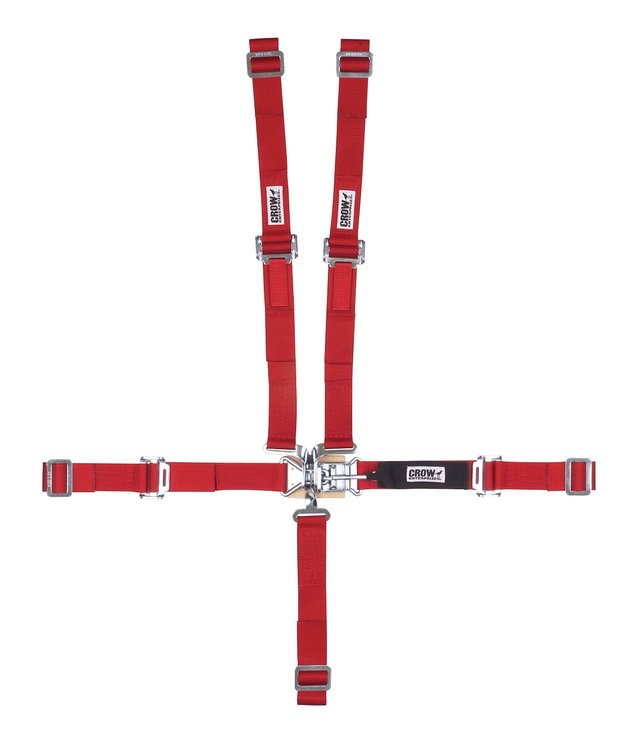 11182WB-Q Junior Racing Harness [5-Point, 2 in., Latch and Link, Pull-Up, Red, Wrap-Around]