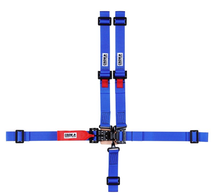 11183A-Q Junior Racing Harness [5-Point, 2 in., Latch and Link, Pull-Up, Blue, Wrap-Around]