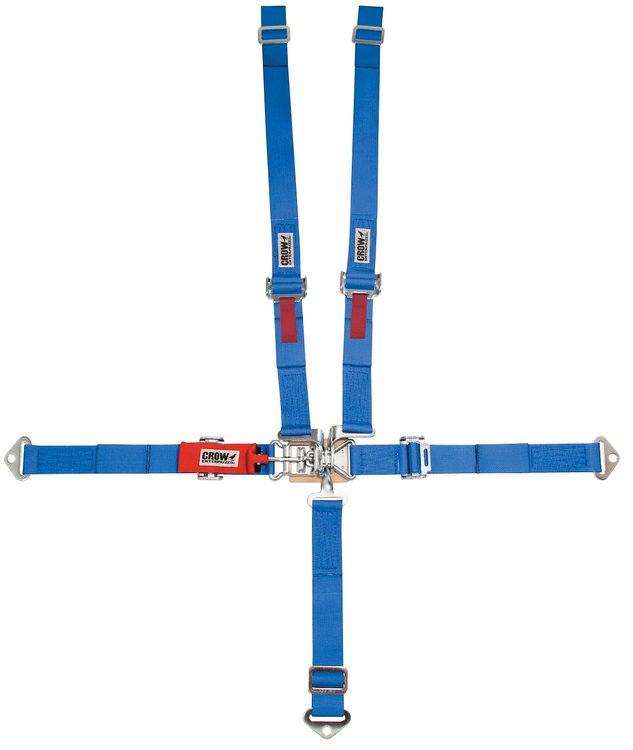 11183B-Q Junior Racing Harness [5-Point, 2 in., Latch and Link, Pull-Down, Blue, Bolt-In]