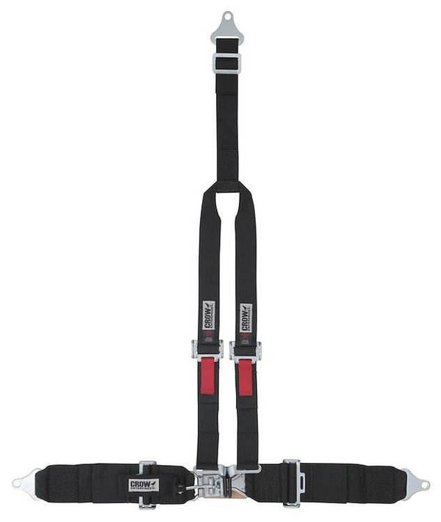 11204 Harness [4-Point, 3 x 2 in Belts, Sand Car, Y-Harness, Bolt-In, Black]