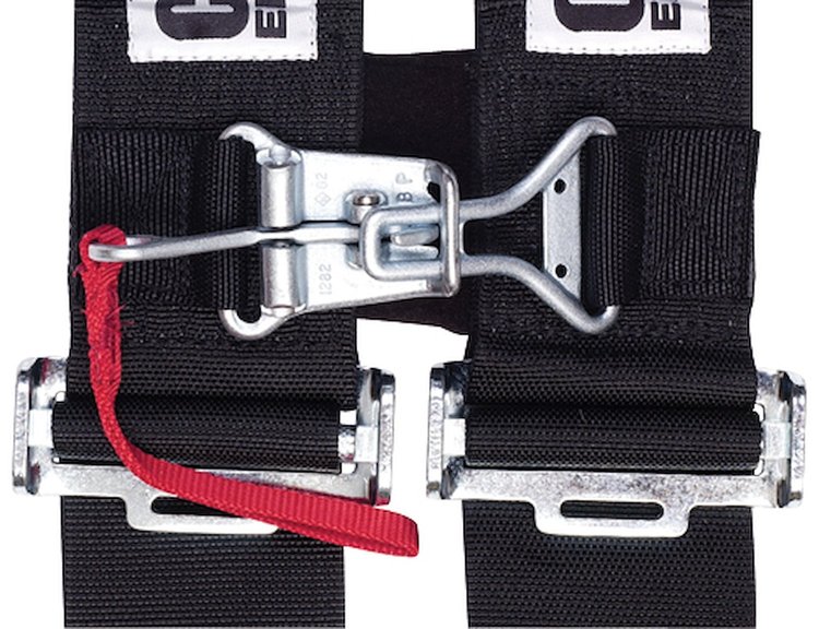 11312 Kamlock Harness [3 in Belts, 50 in Length, Pull-Down, Wrap-Around, Red]
