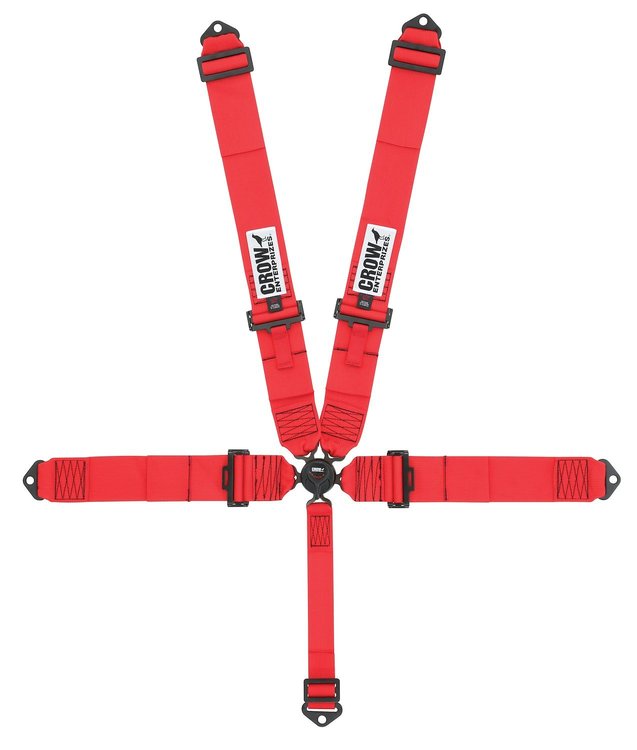 11902A Kamlock Harness [5-Point, 2 in Belts, Pull-Down, Bolt-In, Red]