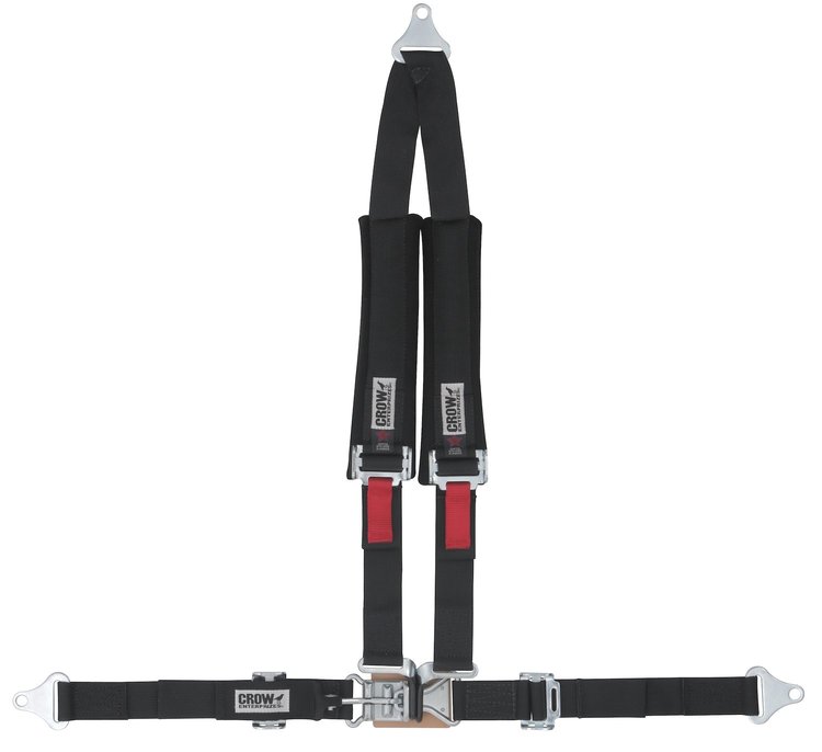 20096P Latch and Link Harness [4-Point, 2 x 2 in Belts, Sand Car, V-Harness, Pads, Bolt-In, Gray]