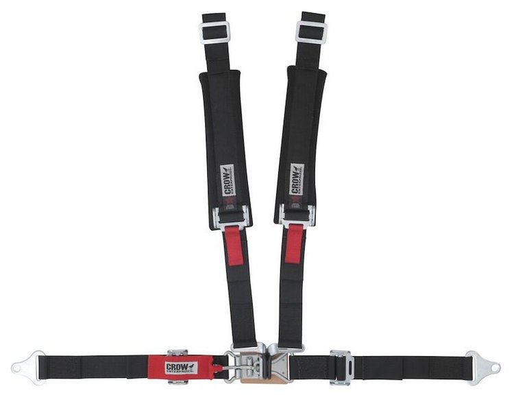 20104P Latch and Link Harness [4-Point, 2 x 2 in Belts, Sand Car, Pads, Bolt-In, Black]