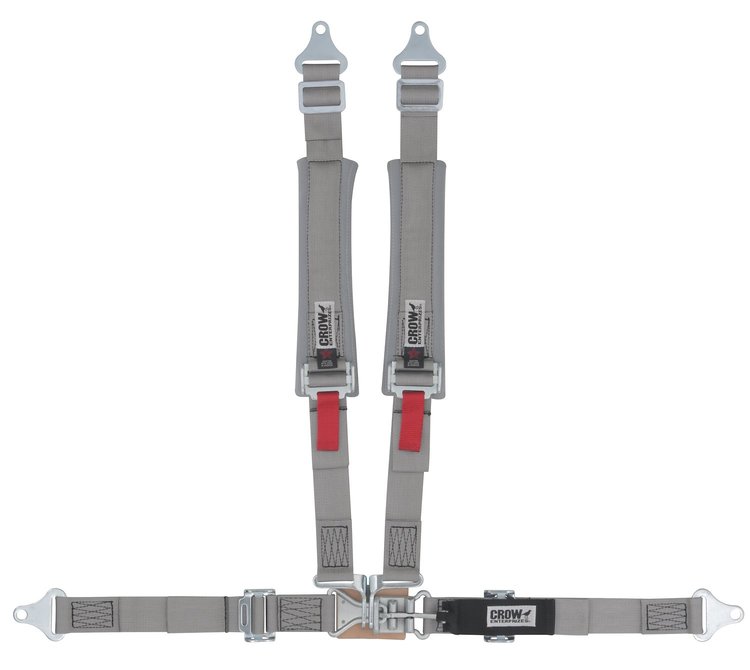 20106P Latch and Link Harness [4-Point, 2 x 2 in Belts, Sand Car, Pads, Bolt-In, Gray]