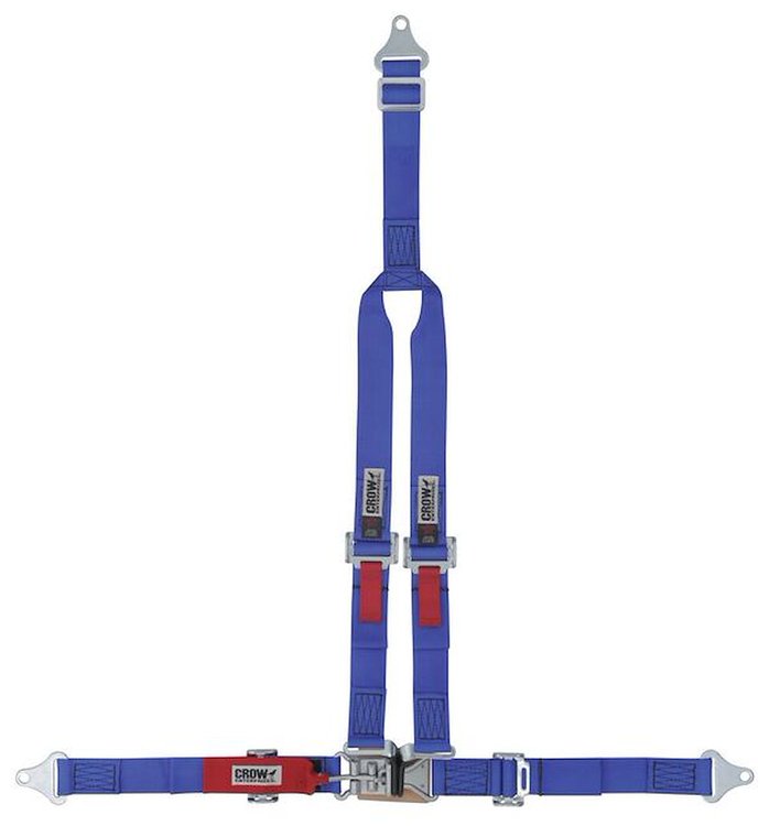 20113 Latch and Link Harness [4-Point, 2 x 2 in Belts, Sand Car, Y-Harness, Bolt-In, Blue]