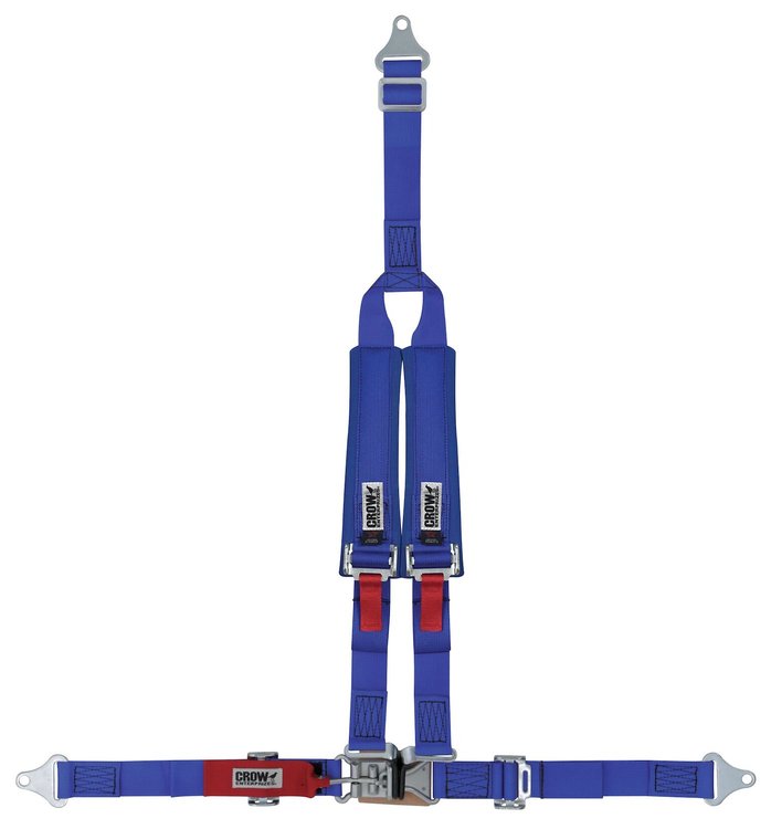 20113P Latch and Link Harness [4-Point, 2 x 2 in Belts, Sand Car, Y-Harness, Pads, Bolt-In, Blue]