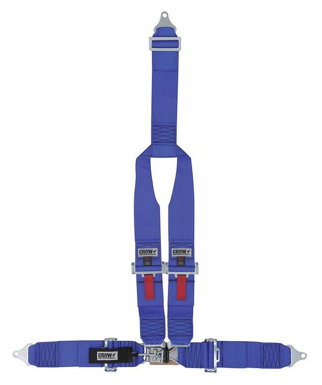 20143 Latch and Link Harness [4-Point, 3 x 3 in Belts, Sand Car, Y-Harness, Bolt-In, Wrap-Around, Blue]