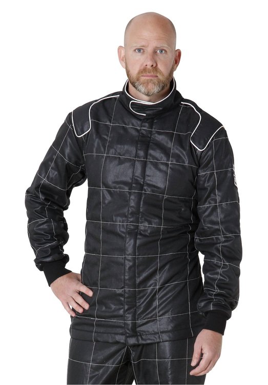 28044L RAVEN Lightweight Quilted Double-Layer Nomex Adult Jacket [XX-Large, X-Large, Large, Black, Knit Interior]