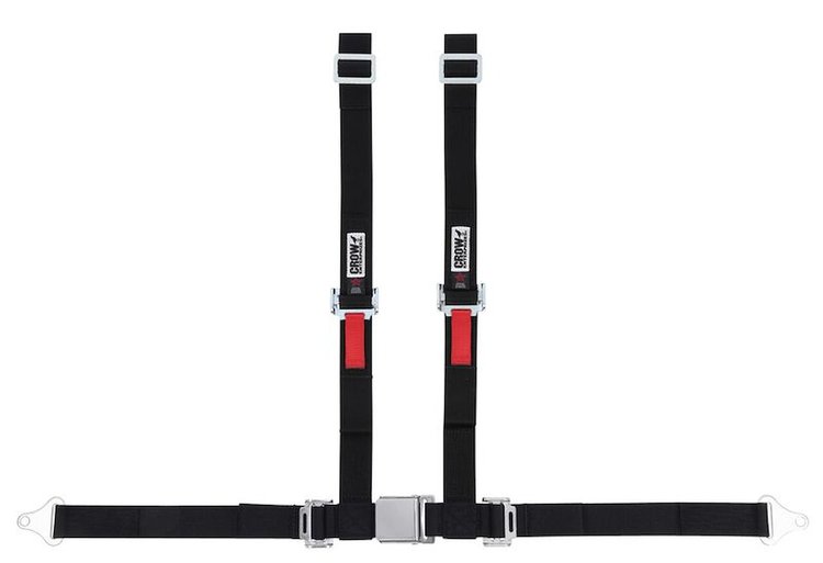 30144 Harness [4-Point, 2 x 2 in Belts, 50 in Length, Sewn onto Lap Belt, Bolt-In, Wrap-Around, Black]