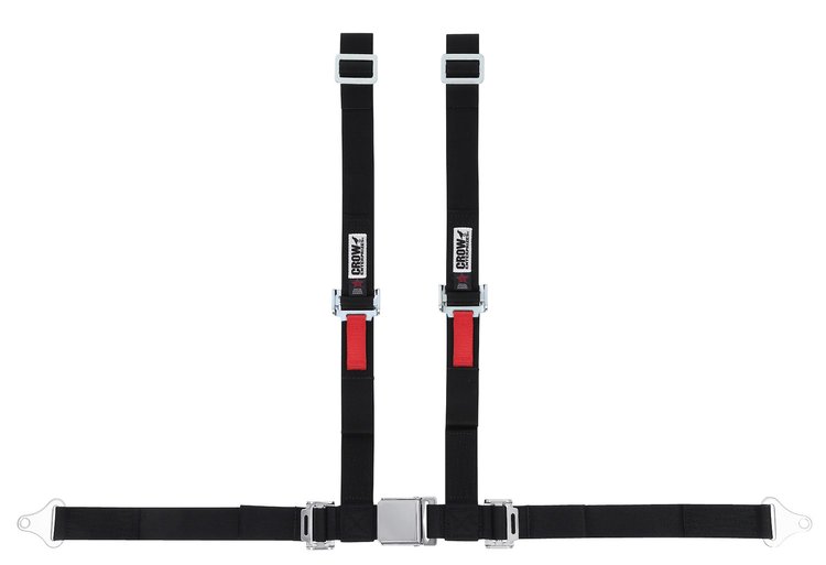 30144A Harness [4-Point, 2 x 2 in Belts, 50 in Length, Pull-Up, Sewn onto Lap Belt, Bolt-In, Wrap-Around, Black]