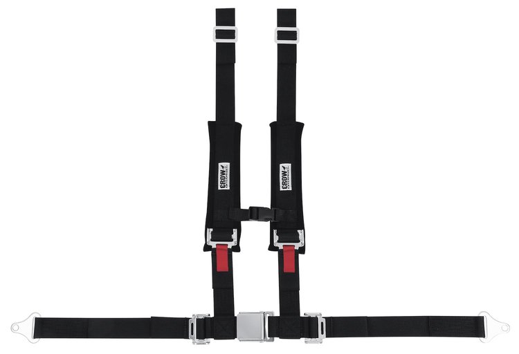 30155 Harness [4-Point, 2 x 2 in Belts, 50 in Length, Pads, Sewn onto Lap Belt, Bolt-In, Wrap-Around, Purple]